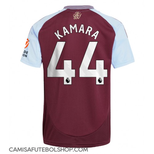 Camisa de time de futebol Aston Villa Boubacar Kamara #44 Replicas 1º Equipamento 2024-25 Manga Curta